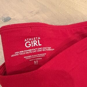 Athleta Girl Bright Red Leggings